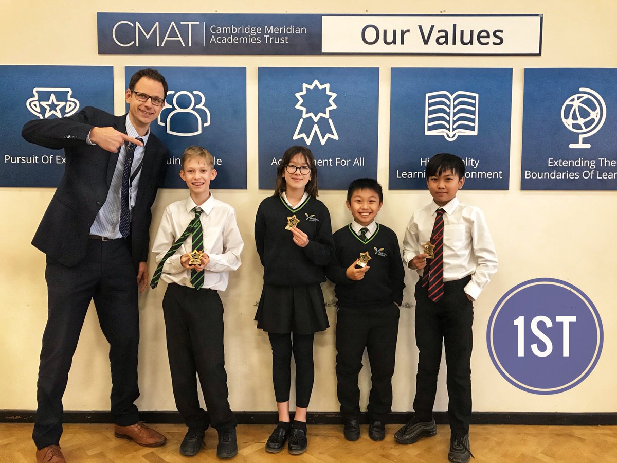 northcamacademy's tweet photo. NCA Wins @Cmatrust Year 7 Team Maths Challenge 2020! 

It was an exciting event, with spirited competition as the teams enthusiastically completed the various challenges yesterday at @Sawtryva. Our second team also performed brilliantly, they earned full marks in the first round! https://t.co/VPZV4Z6TiD