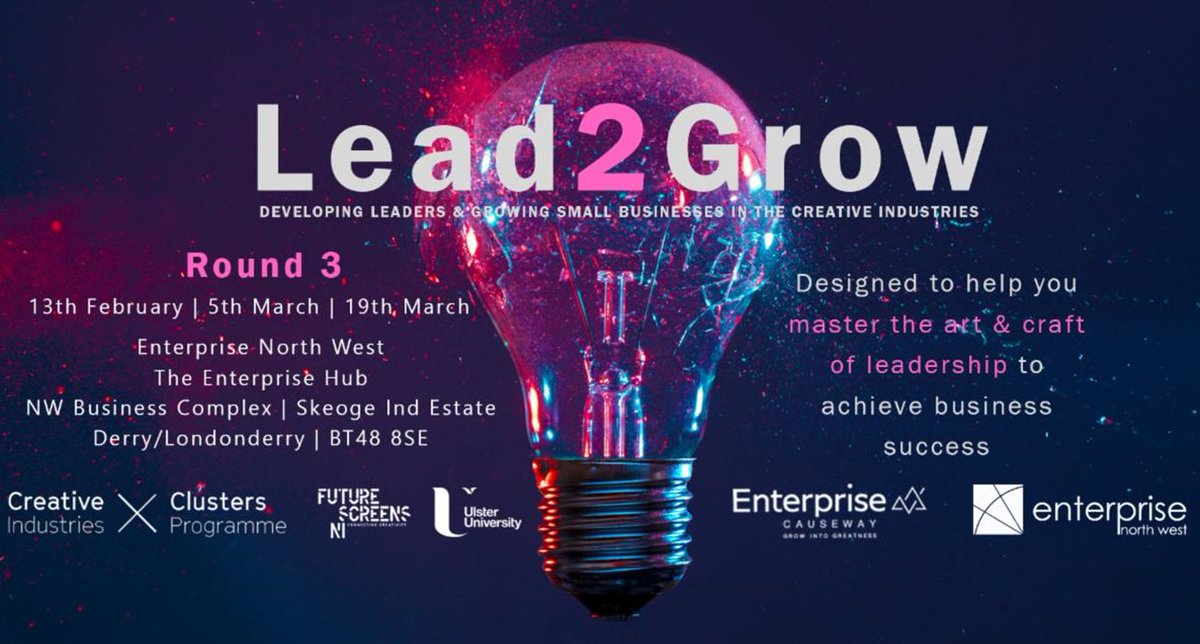 Enterprise_NW's tweet photo. Are you a freelancer or creative artist working in publishing, music, media, cinema, crafts, culture or design in the North West? Want to develop your leadership skills? Check out #Lead2Grow for Creatives. It's FREE and open now for applications 

https://t.co/lwGTwH1SGN https://t.co/qa3Vg6bNXn