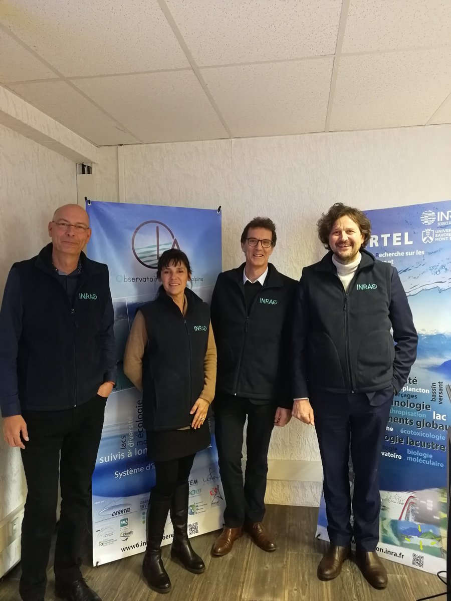 UmrCarrtel's tweet photo. Vœux du Président du nouveau centre @INRAE Lyon-Grenoble #PascalBoistard en présence de #BrunoCotte, DSA, de la nouvelle direction de @UmrCarrtel  @IsabelDomaizon et de l’ancien DU @JeanGuillard https://t.co/2Agnm7atAA