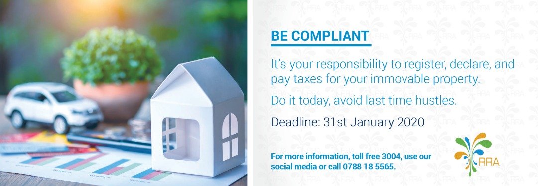 #BeCompliant
Register, Declare, and Pay taxes for your immovable property today.