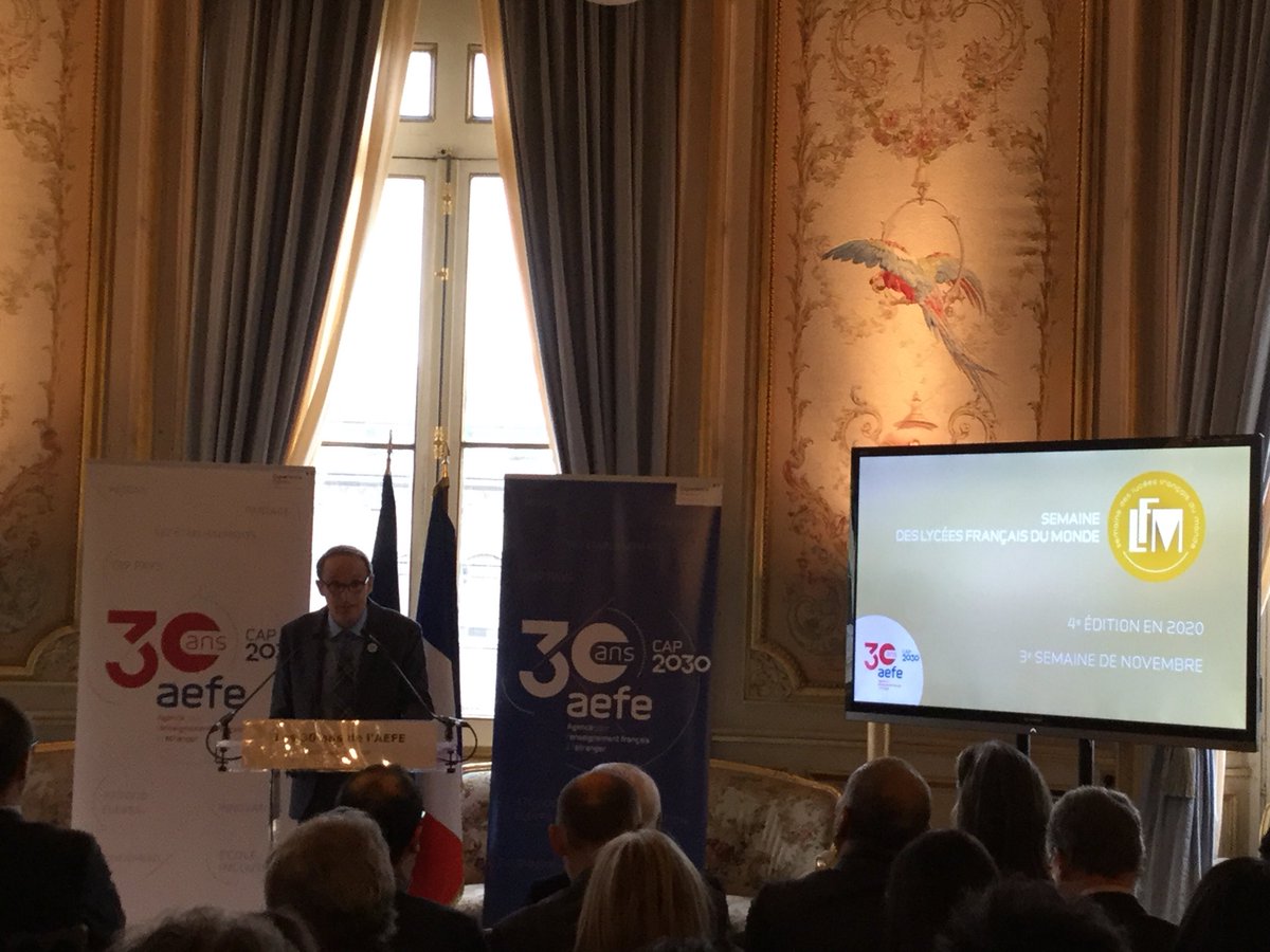 aefeinfo's tweet image. #AEFE30 | @ThomasRouchie chef du service communication &amp;amp; événements #AEFE présenté la #SemaineLFM qui clôturera 2020 : les établissements du réseau seront mobilisés pour mettre en valeur les atouts de l’enseignement français à l’étranger ➡️ ow.ly/mn7030q79rW