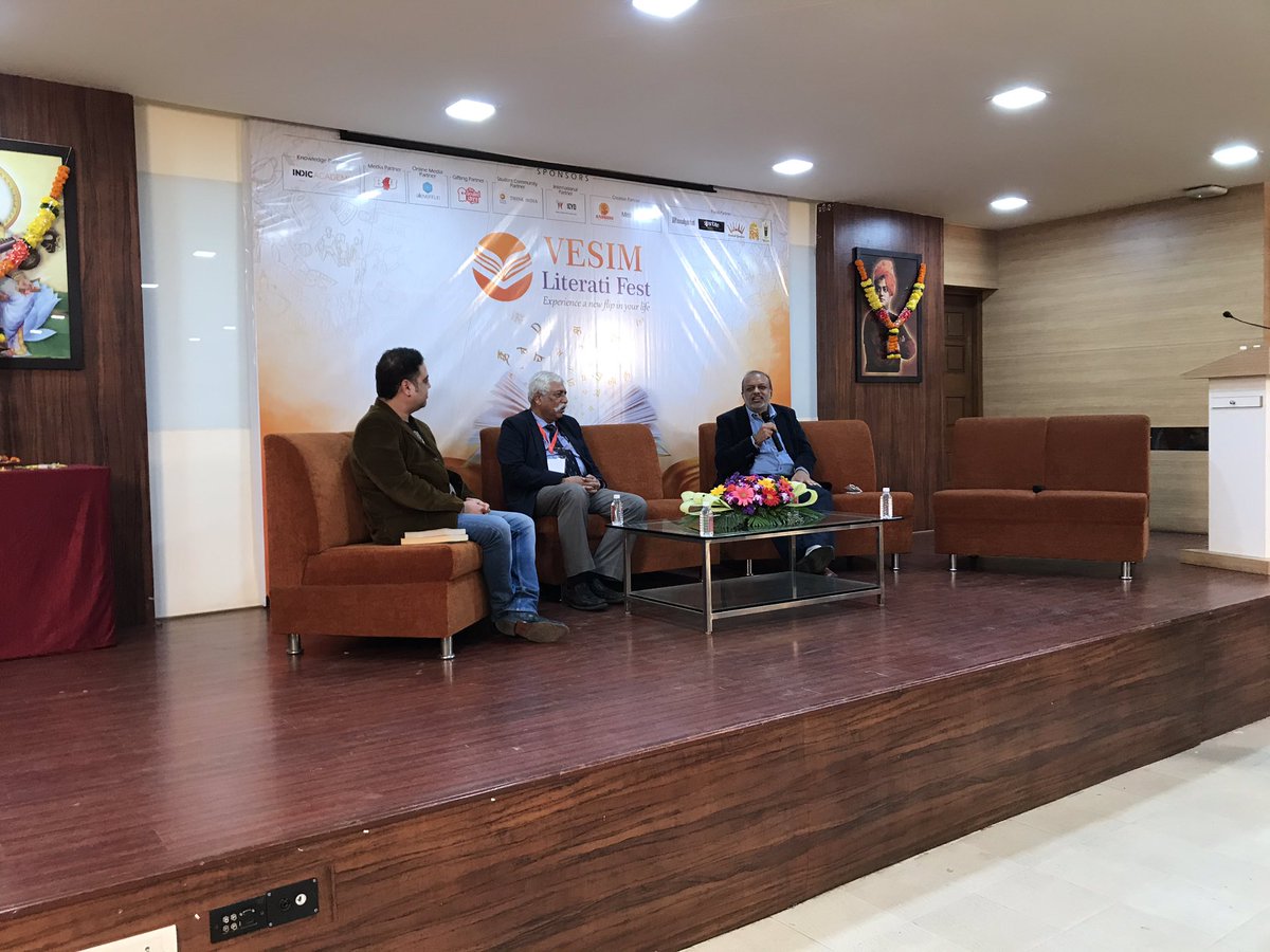 VESIMLitFest's tweet photo. Privileged to have a Guest speakers for @VESIMLitFest @GeneralBakshi and @Vineet_Bajpai for Saraswati Civilisation Session #VesimLitFest #VLF #Vesim #itslit #Literati #artlover #Books #litison
#FridayFeeling
#FridayThoughts
#FridayMotivation
#WorldHindiDay https://t.co/6JqUL1w74p