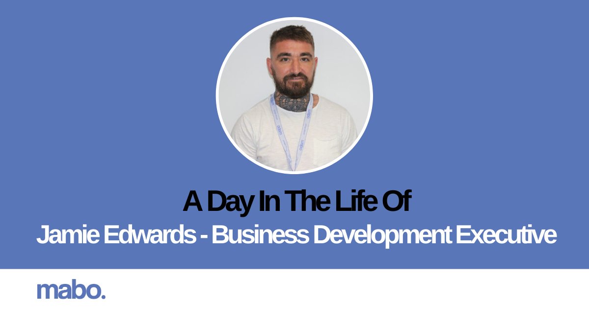 mabo_uk's tweet photo. Ever wondered what a typical day for a Business Development Executive entails? We caught up with Jamie Edwards, one of our talented BDE’s to find out what a typical day at Mabo involves and what he gets up to in his free time… https://t.co/s9CtZWW41t #TeamMabo #WeAreMabo https://t.co/JeSVEsUpHW