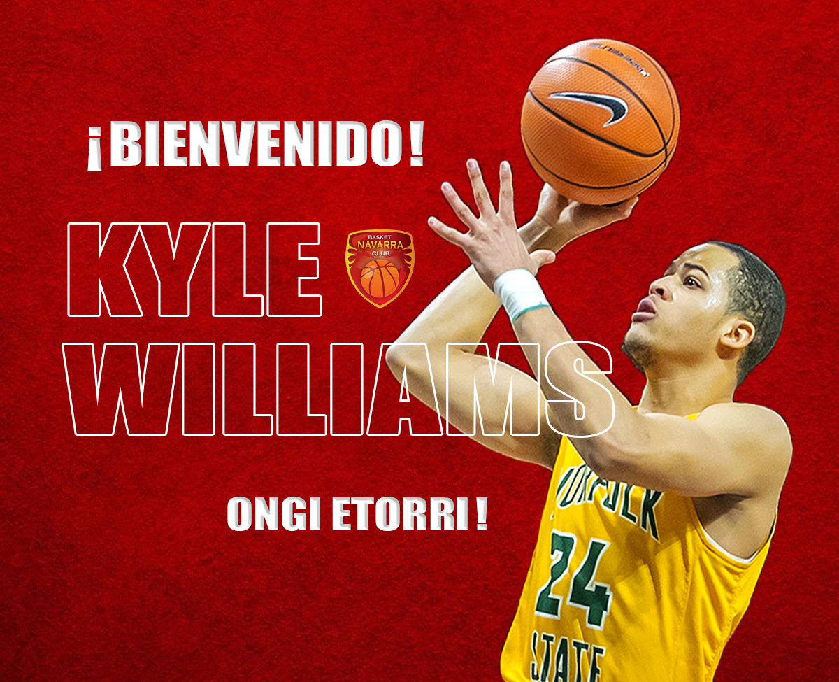 BasketNavarra's tweet photo. OFICIAL | #Fichaje
Basket Navarra refuerza su juego exterior con la incorporación de Kyle Williams (@_KWill10)
¡#Bienvenido! #OngiEtorri!

➡️ https://t.co/NEWXDwI3sQ https://t.co/s20iimi5XU