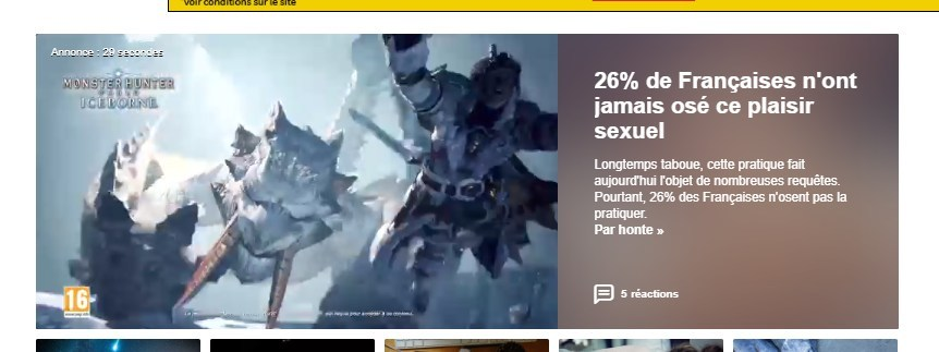 Lieenah32's tweet photo. Merci @YahooActuFR pour ce petit bug d'affichage matinal qui a provoqué un bon fou-rire de mon côté !
#Yahoo #MonsterHunterWorld #Cestdrole #Bug #VideoGames https://t.co/MdQSnXRcXO