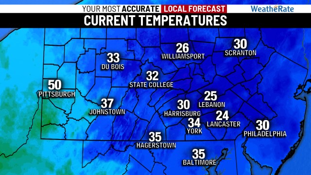 DopplerDan's tweet photo. Good morning! I'm assisting @BrettThackABC27 while he is live at the #PAFS20. We are talking about the warmth moving in... and it is already coming into western PA. A very mild morning in Pittsburgh- 50°! More ahead in your forecast. #27Weather https://t.co/jAYaAdIpTN