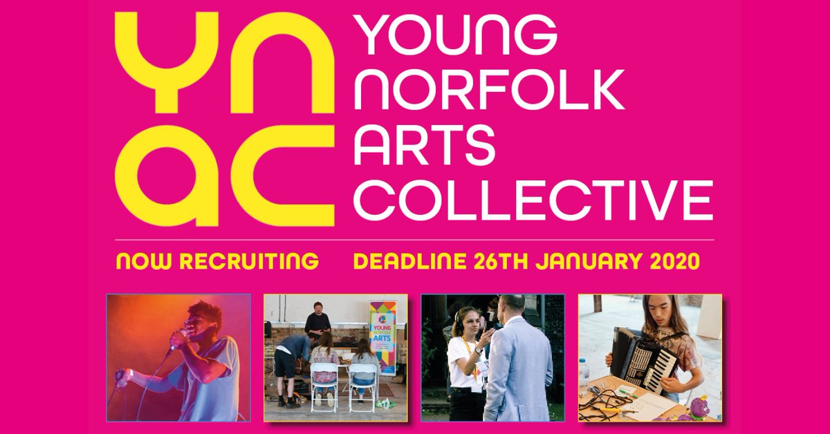 YN_AF's tweet photo. Aged 16-25? Interested in a career in the creative industries? Want to gain experience in events, communications, broadcast, social media, design + more? Recruitment is now open for the Young Norfolk Arts Collective. Find out how to apply: https://t.co/bhs4ean3pA #YNAC2020 https://t.co/BuZC9BeMXI