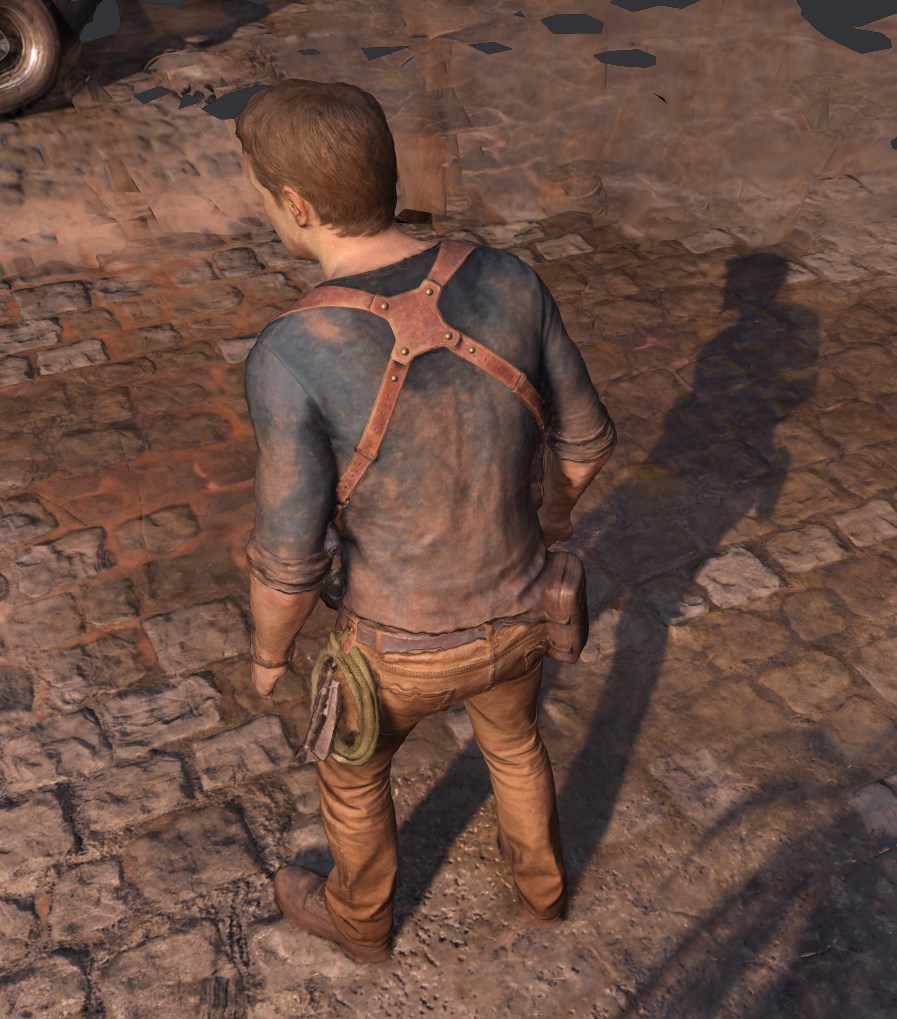 JACKPOT! Best one yet! 306 photos of Drake got me great results, just need some extra pictures of his hands and accessories hanging on his body. Seems like triple-A characters with a bazillion polygons work best for finding reference points.  @Naughty_Dog  @nolan_north