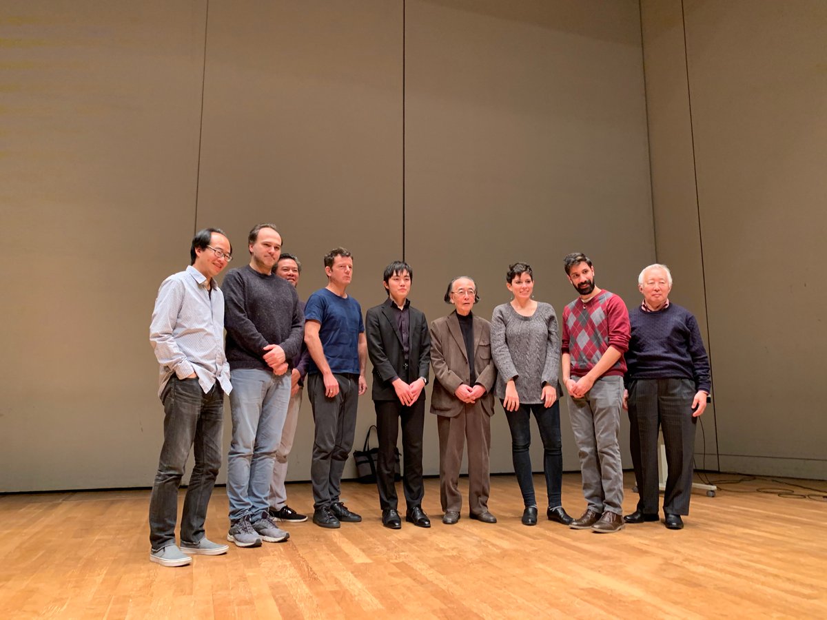 OrganKenminhall's tweet photo. 神奈川県民ホール開館45周年記念
一柳慧プロデュース 「フラックス弦楽四重奏団 来日公演」
昨日は関連企画の新作公募で選ばれた2作品の初演に向けた第一回目の公開リハーサルが行われました。
#室元拓人#SeareFarhat #一柳慧 #FluxQuartet https://t.co/saDPl24WMV