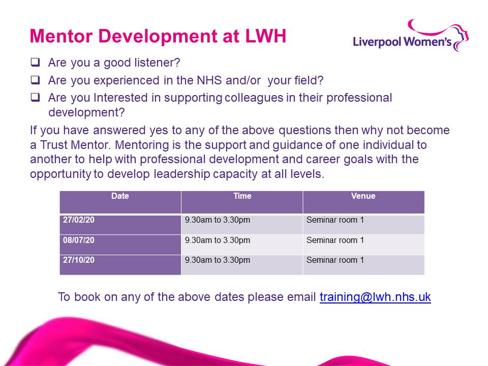 LWHPeople's tweet image. #MentorDevelopment Would you like to become a Trust mentor? #StaffDevelopment