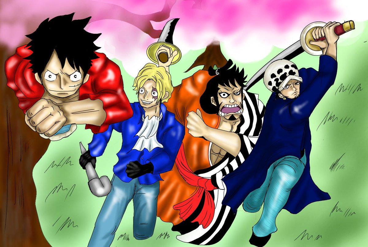 バンノッチ 基本的にいつもテーマみたいなものがあるんです 下手くそなりに でもこの絵 なんだかよくわかんなくなっちゃいました 嫌いではないんですけどね まぁそんなときもありますよね ワンピース ルフィ ロー きんえもん サボ