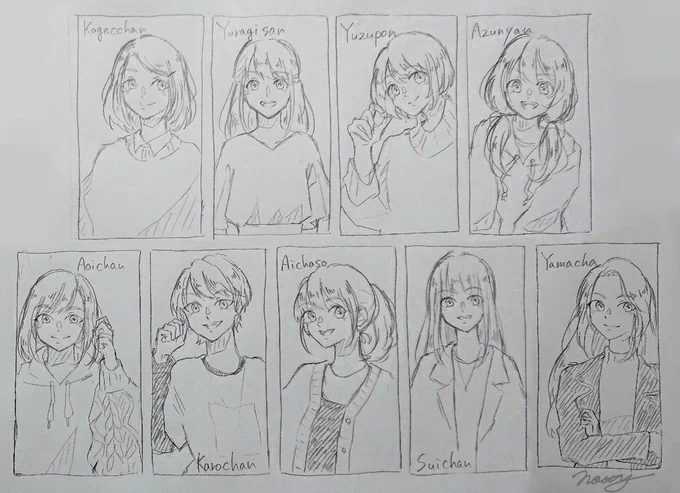 リプくれた相互さんを自分絵で描くやつです!! 