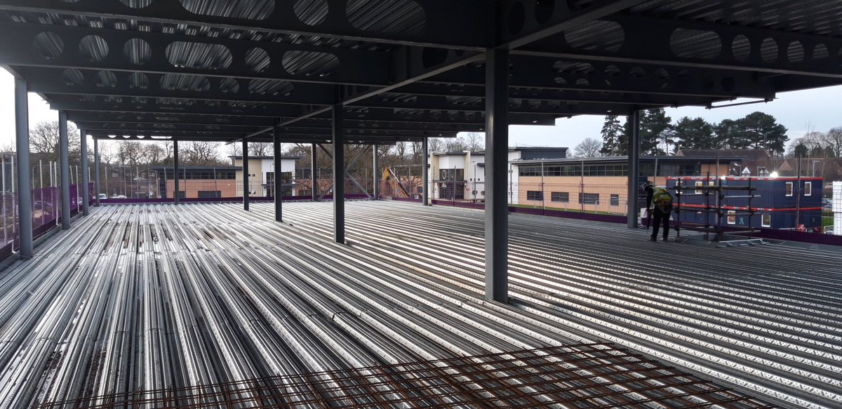 IanMatthews17's tweet photo. Great progress made this week by the @yourseddon site team at the @Muse_Devs new office block for @DowEurope. Steel frame & metal deck complete and half of the roof slab poured along with substation base substructure. Keep pushing team πͺπ’ποΈ#builtbyseddon #teamwork #construction https://t.co/HSsylEkwSd