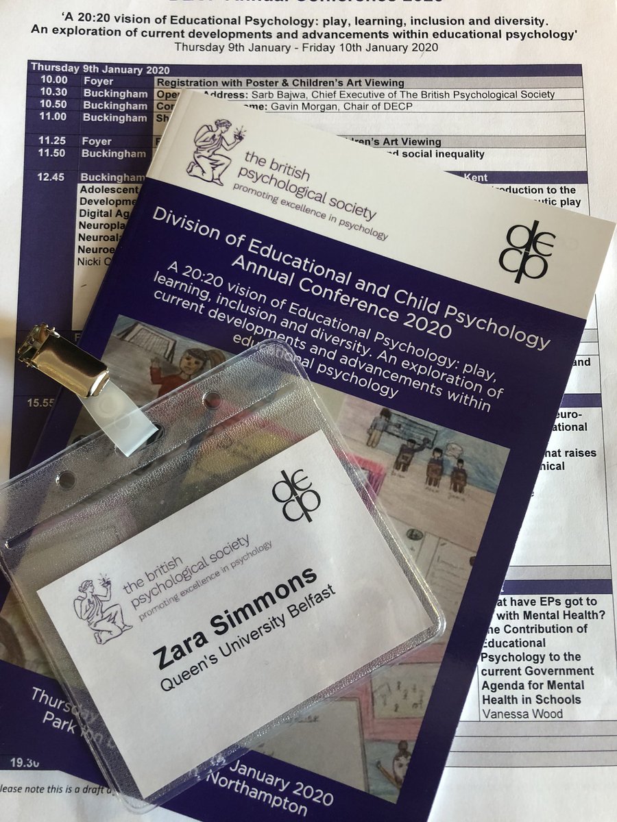 Brilliant couple of days at the DECP 2020 conference, leaving feeling inspired and with so much food for thought 😊 #DECP2020