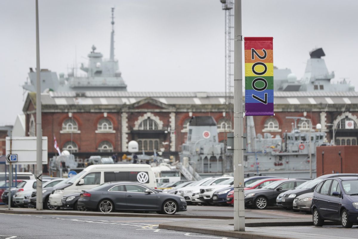 HMNBPortsmouth's tweet photo. Marking 20 years since #HMArmedForces permitted openly LGBT personnel to serve.    

#LGBT2020 @RoyalNavy_LGBT @RoyalNavy @RNCompass https://t.co/ARGreeTOkZ