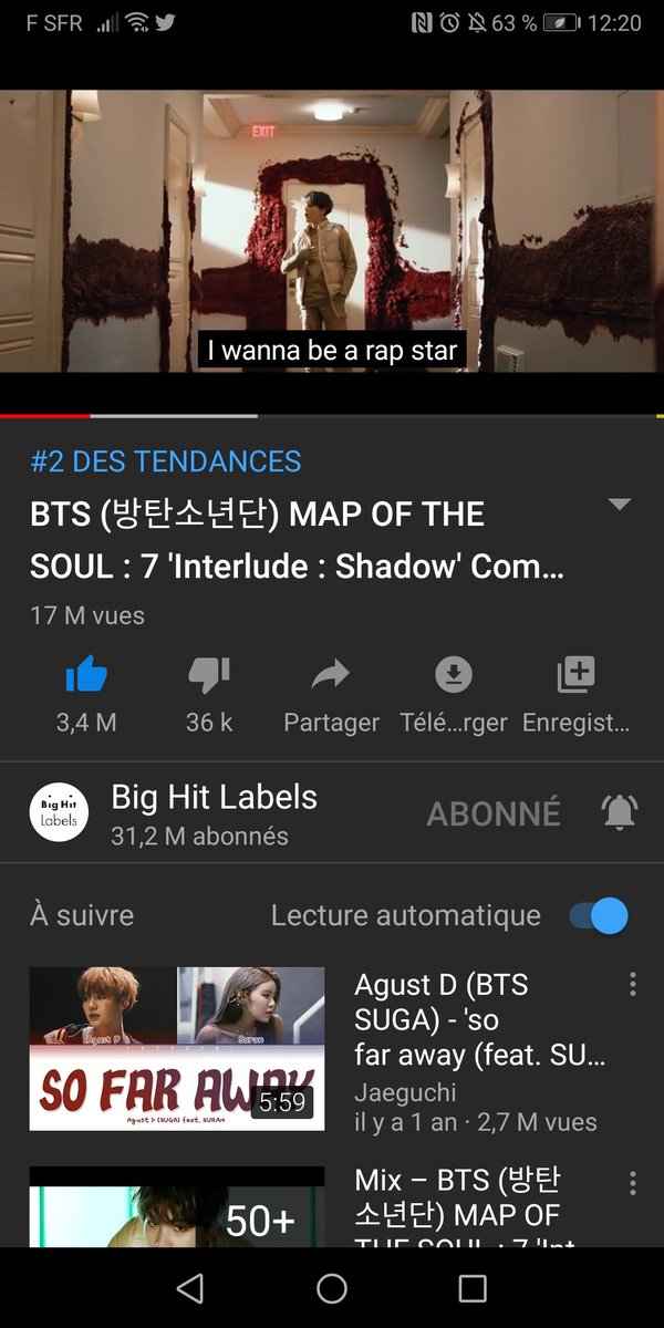bts_fana's tweet photo. Nous sommes en #2 des tendance France 💪😌💜 #ShadowisComing #ShadowIsOutNow #ShadowBySuga #ShadowIsHere #SHADOWINTERLUDE @BTS_twt #7isComing https://t.co/YQPqizHei8