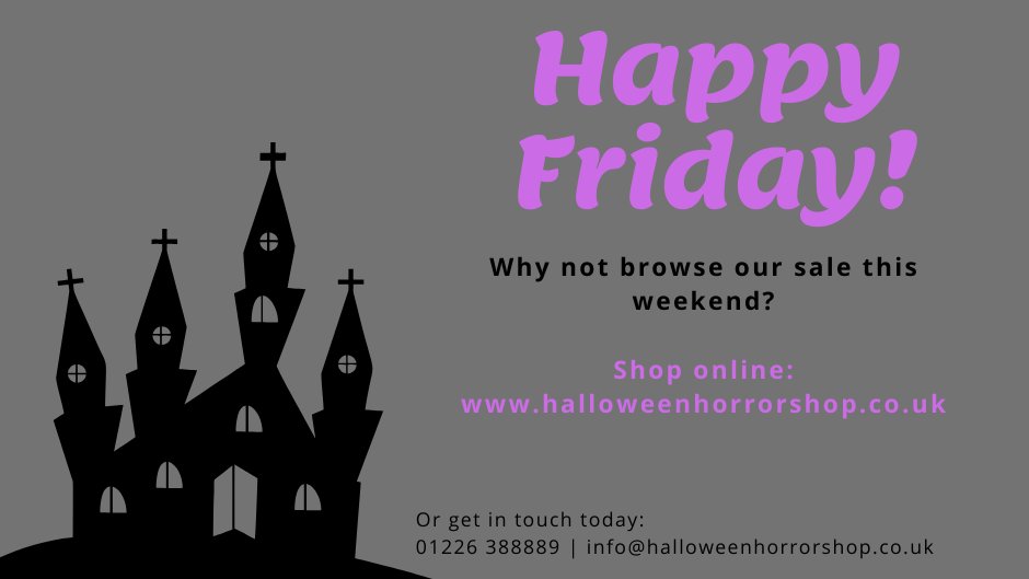 HorrorShopUK's tweet photo. We've got that #Fridayfeeling here at #Halloween HQ!
Wintry weekends are the perfect time to cosy up with a cuppa &amp; browse our fantastic #sale!☕️🎃
There are huge savings to be found across our site on a range of Lights, #Decorations &amp; Props!
Shop online - https://t.co/xMK9tZLKc4 https://t.co/dGdwhtftyD