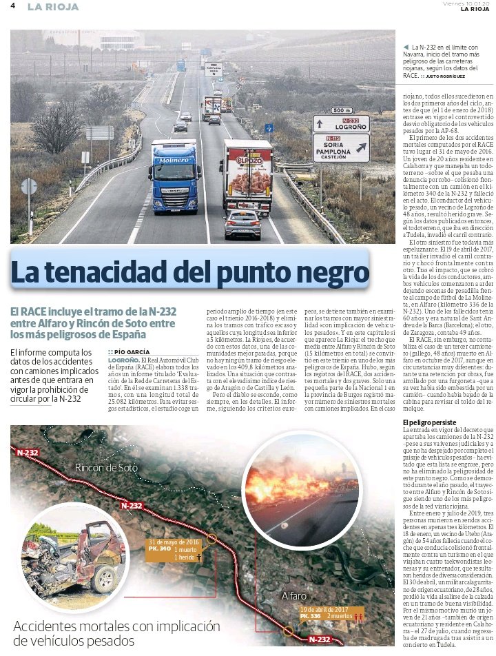 PLAP68's tweet photo. La tenacidad del punto negro.
El tramo de la #malditaN232 entre Alfaro y Rincón de Soto entre los más peligrosos de España.
#StopMatadero232
#CarreterasDignasParaLaRioja
#AP68LibreYa https://t.co/DoBOyHg8Ky