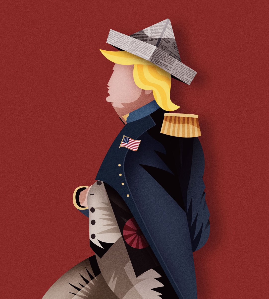 NicolsAznrez's tweet photo. Hoy para  @el_pais
 “Trump se asoma al precipicio iraní” de 
@javiersolana 

#trump #IranAttacks #iran #EEUU #illustration https://t.co/PCAnfiPyaD