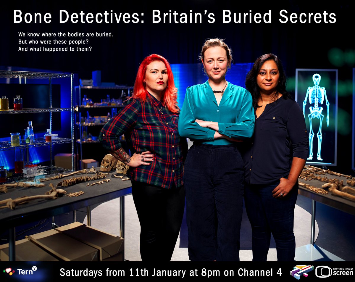 TernTelevision's tweet photo. *NEW SERIES KLAXON *  BONE DETECTIVES: BRITAIN'S BURIED SECRETS - Saturdays from 11th January at 8pm on @Channel4 * ☠️ https://t.co/Q50TXVqxsB