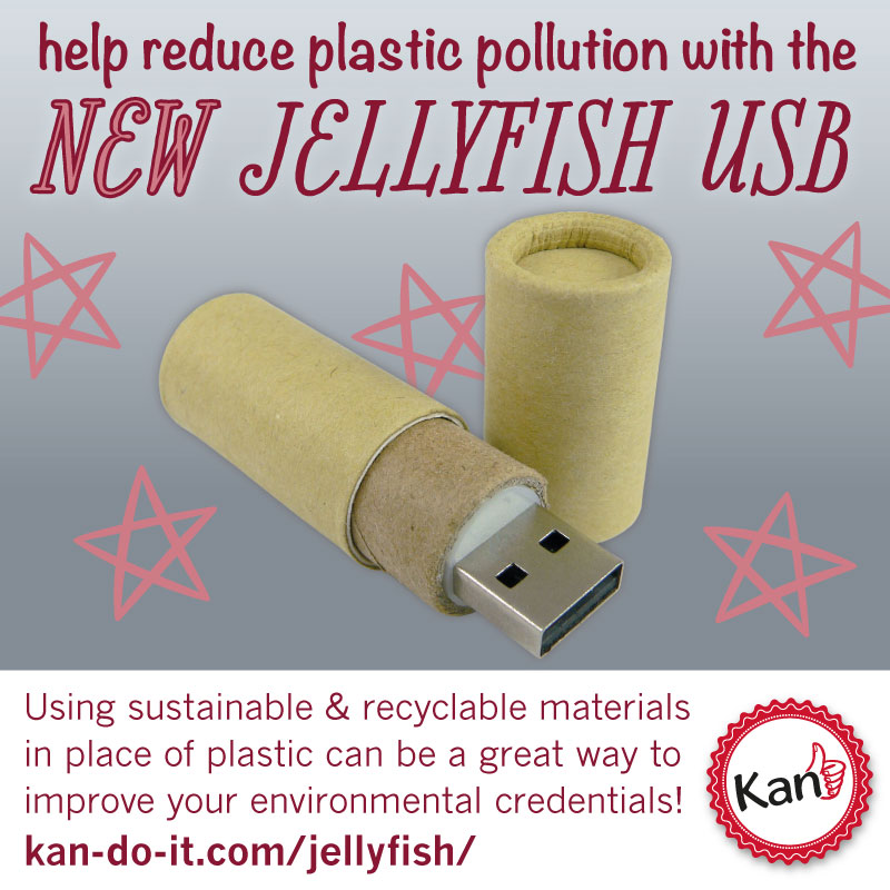 Using #sustainable and #recycled materials in place of plastic can be a great way to improve your environmental credentials.

Our latest USB, the Jellyfish, with its cardboard body can help to reduce #plasticwaste, and it looks great too!

bit.ly/36CphYa