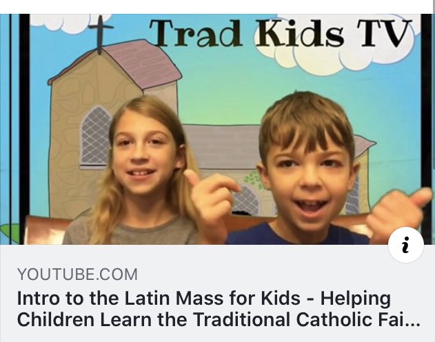 TradKids's tweet photo. Our first video is live! All about the #LatinMass. Check it out on YouTube and please subscribe and share to help us spread the TLM love 💕 https://t.co/2WqqzheB62     #CatholicTwitter #TradKidsTV #TraditionalCatholic https://t.co/AiKSuJL9ip