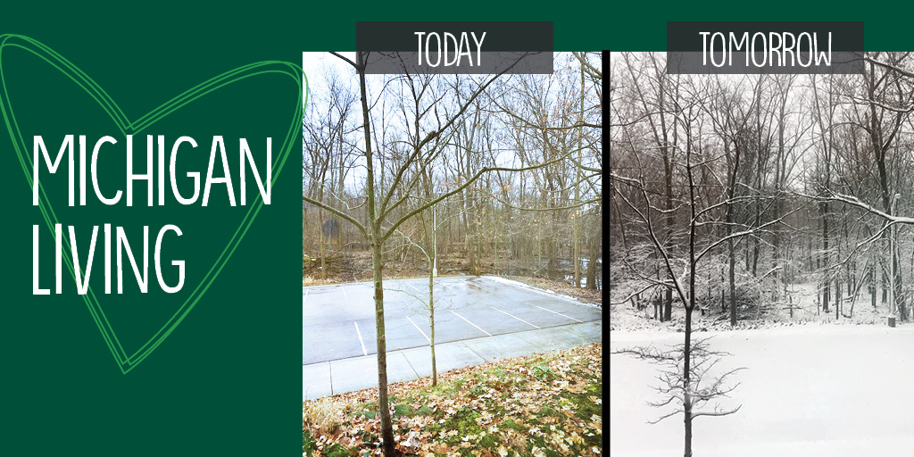 Rainy today with a forecast of snow and ice tomorrow - it's winter in Michigan. IF CMS DECIDES TO CLOSE ON SATURDAY due to unsafe weather conditions, notices will be posted on CMS social sites, website, phone message, and an email will be sent to our Saturday students. Stay safe!