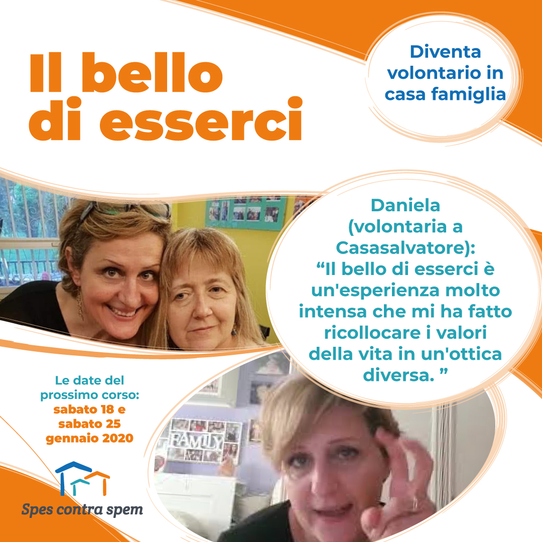#10gennaio Daniela (#volontaria di #Casasalvatore): "Il bello di esserci è un'esperienza molto intensa che mi ha fatto ricollocare i valori della vita in un'ottica diversa".