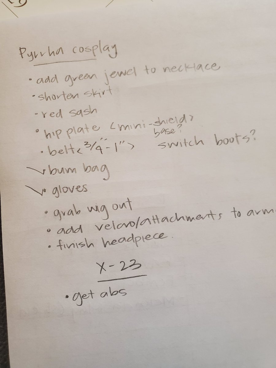 AniMiaOfficial's tweet photo. My cosplay to do list.
#getabs https://t.co/KV6wSFUWKS