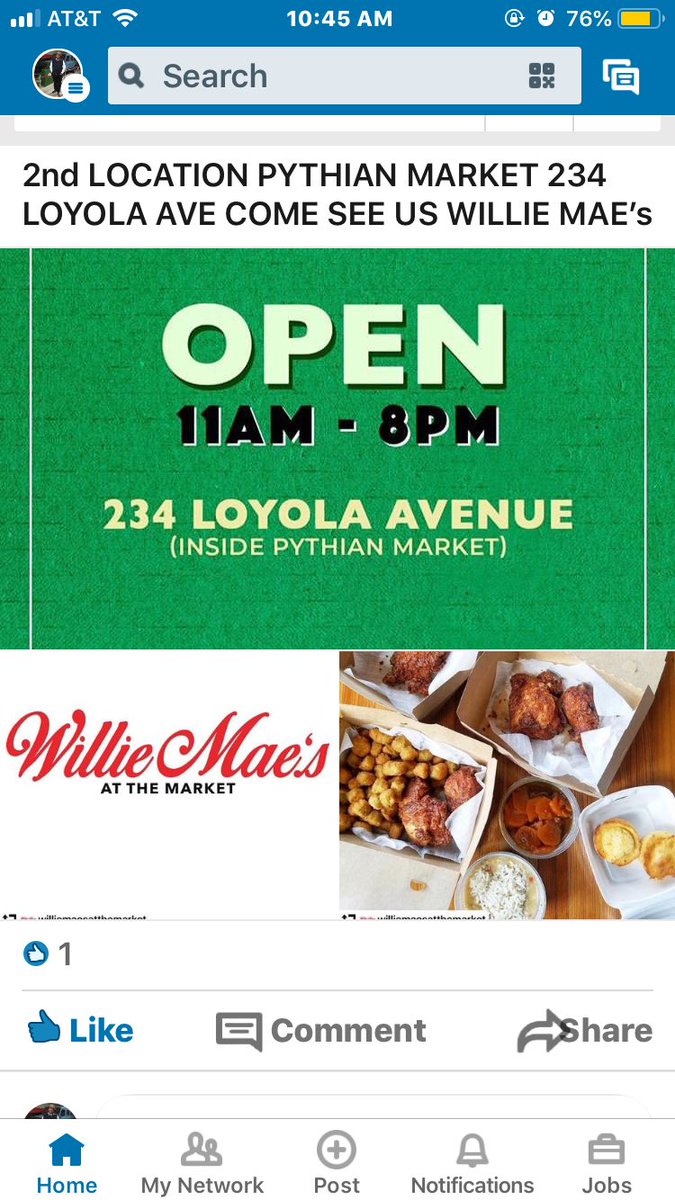 2nd LOCATION at The PYTHIAN MARKET 234 LOYOLA AVENUE COME SEE US WILLIE MAE’s