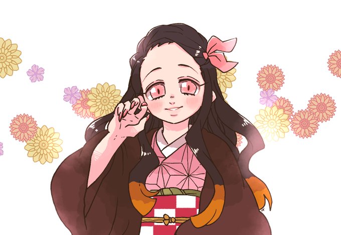 わたぬき⚖さんがTwitterに投稿した竈門禰豆子(鬼滅の刃)のイラスト。