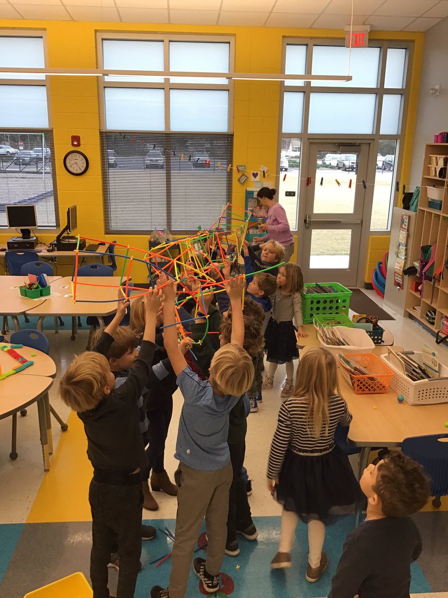 When morning bins turn into team building and problem solving, you know you are doing something right!🤪 <a href="/WBeachSchool/">WBeachSchool</a> #nhcschat #stemintheclassroom #futureengineers