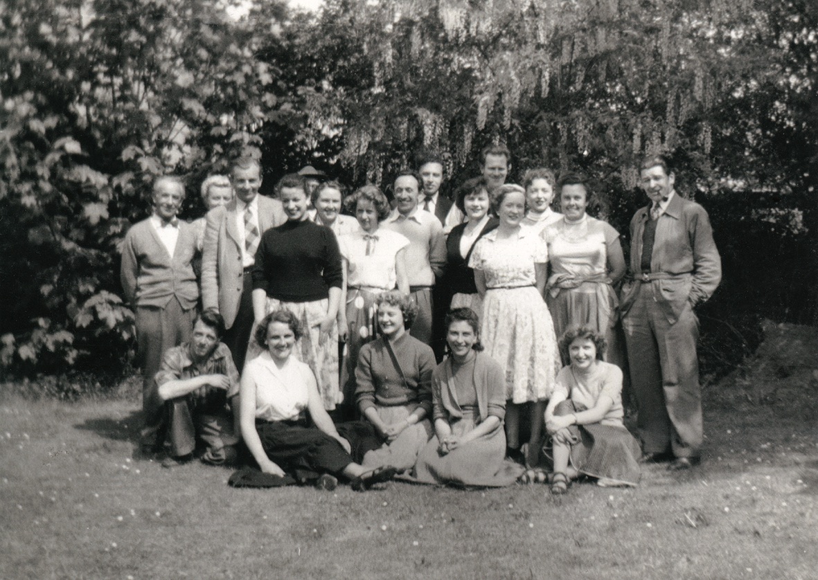 Photograph of all the staff from the Halas & Batchelor studio in Stroud