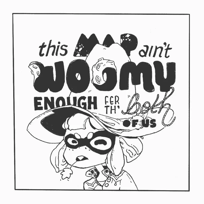 more squiddo for the sketchbook and some corny lettering I'm fond of #splatoon 