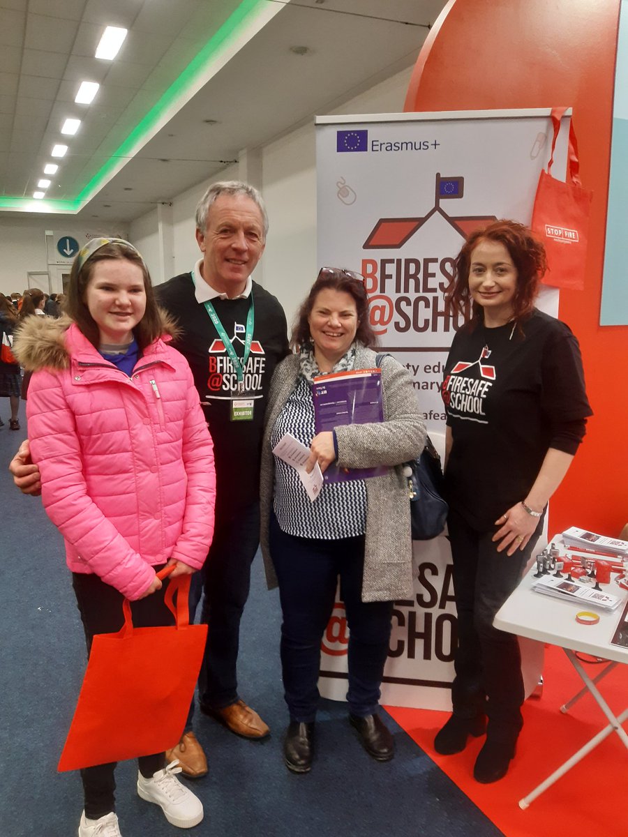 BFireSafeSchool's tweet photo. Delighted to meet Cora and Clodagh O'Driscoll from Cork @BTYSTE 2020 where we are presenting our @BFireSafeSchool project and our new #AR app, #FireSmartAR with @LittleRedEdu https://t.co/3SFBc7b0zk
