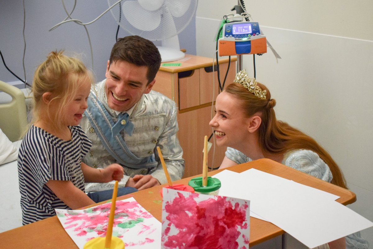 NorwichTheatre's tweet photo. 📸 Members of the Cinderella cast visited the Norfolk and Norwich University Hospital today, to meet patients and staff on the Buxton Ward! https://t.co/Ix9MdsompT