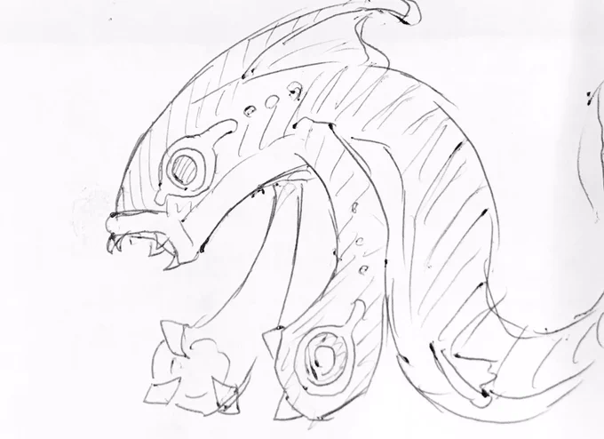 シビルドンが好きすぎた頃(今でも好きだが)高校生だったので無限に暇があり描いてたから今でもソラで描けるかしら思ったけど・・・
ほぼ合ってるな!(クリーチャー感増えとるが) 