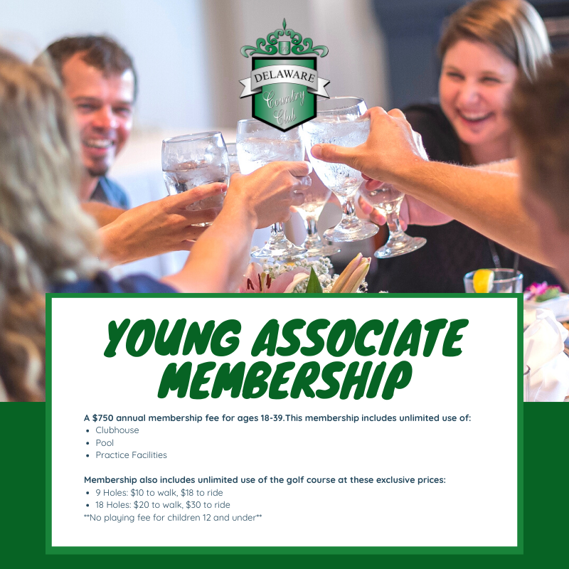 DCC_Muncie's tweet photo. β¨ ATTENTION adults age 18-39, this one's π for you! β¨ Create new memories at #DCC in 2020! Take advantage of our Young Adult Memberships and New Member Specials going on now! #becomeamember #makememoriesatDCC #IloveDCC #Muncie #golf #delawarecountryclub https://t.co/xG7gqJAm7O
