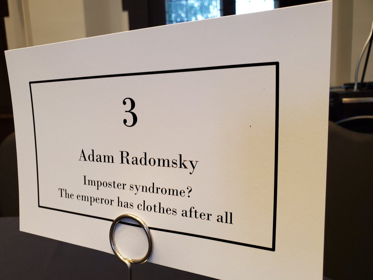 AdamRadomsky's tweet photo. Interesting conversation about impostor syndrome #PsychHacks @psyc_concordia https://t.co/bB0rDqY8o9
