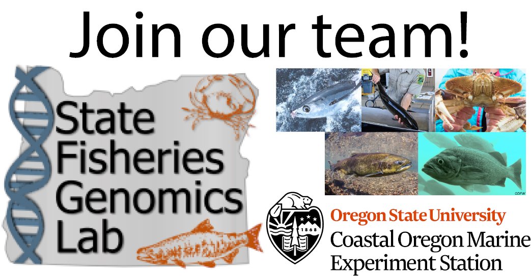 We're looking for a Faculty Research Assistant to address the science and management needs of @OregonState's Coastal Oregon Marine Experiment Station (COMES) and @MyODFW!
jobs.oregonstate.edu/postings/87250
Questions? Contact Kathleen.OMalley@oregonstate.edu.
#SciJobs #academicjobs #FishSci