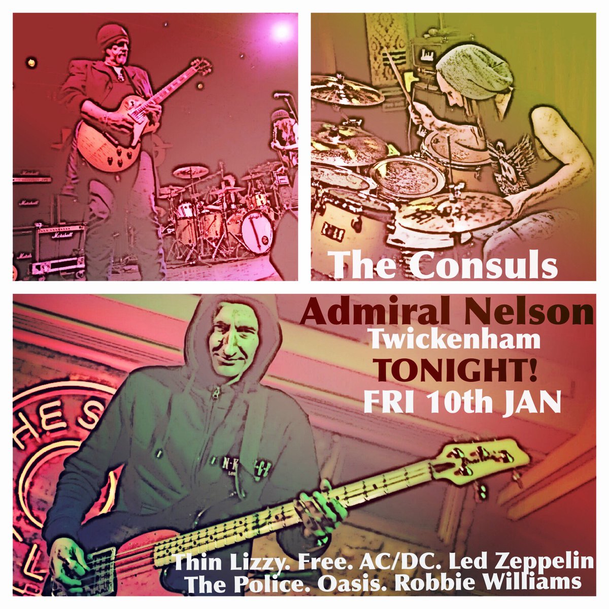 TheConsulsBand's tweet photo. Catch us tonight @Admiralnelson2 #Twickenham #LiveMusic #Fullers https://t.co/Z6w656nUAE