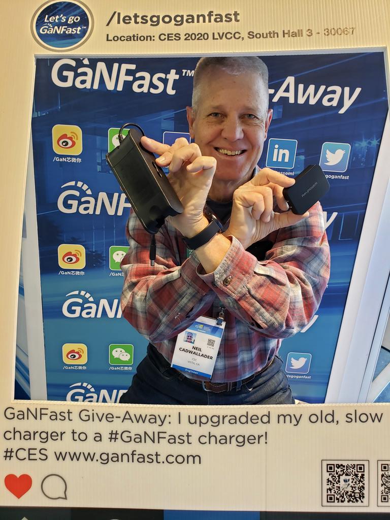 I upgraded my old slow charger to a GaNFast fast charger. #CES2020 #ravpower