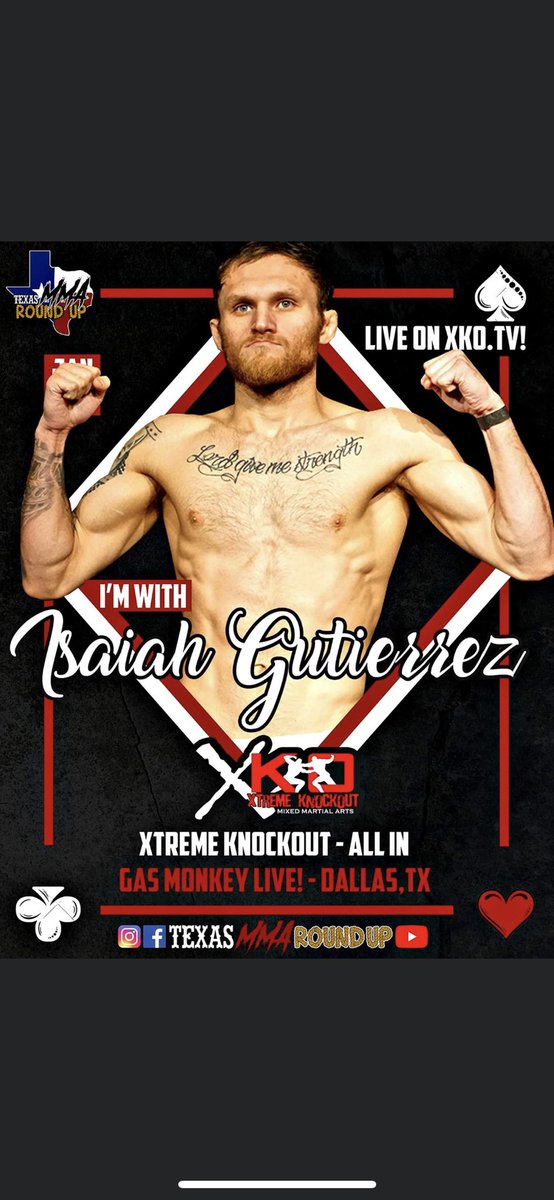 travislutter's tweet photo. Isaiah fights tonight!!! Good luck!! https://t.co/MvnY7cwV28