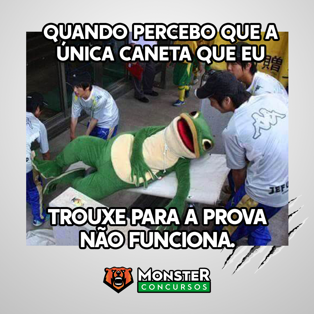 Monster Concursos - 📣 Alô, concurseiros! Hoje tem um programa especial  para divertir os #bisonhos de todo Brasil: 🔸🥧 PASSA OU REPROVA 🥧🔸 A  paródia do Monster desse jogo super divertido vai