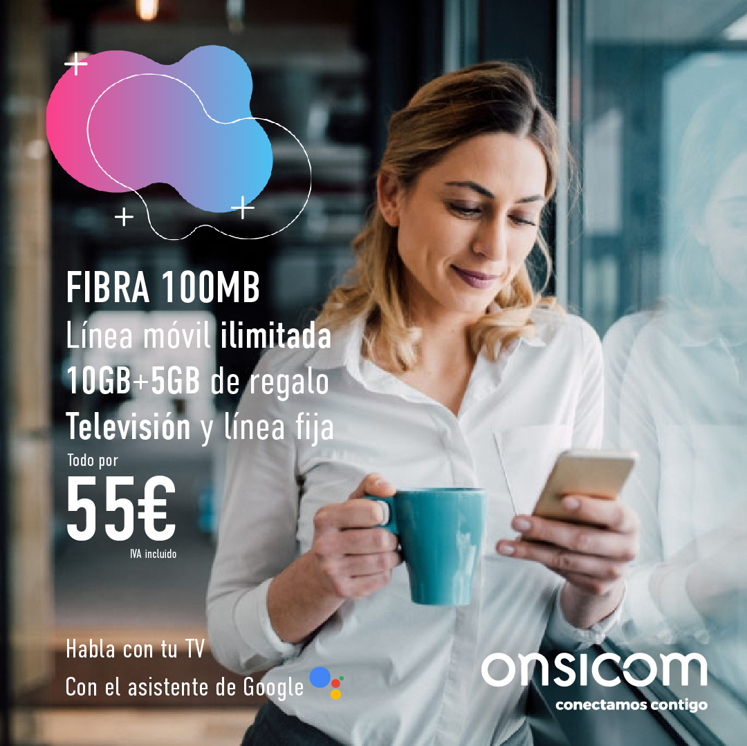 onsicom's tweet photo. Los comienzos de años son fechas para mejorar. Disfruta de la tarifa "Z", con la que podrás llamar, navegar y crear contenido en tu televisión.📱🖥😎
#Onsicom #Tarifas #Fibra #Móvil #Televisión https://t.co/McBWiPJonl
