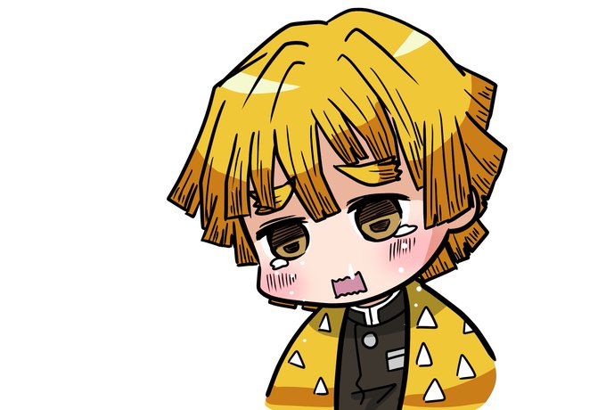 まなぶ🐳さんがTwitterに投稿した我妻善逸(鬼滅の刃)のイラスト。