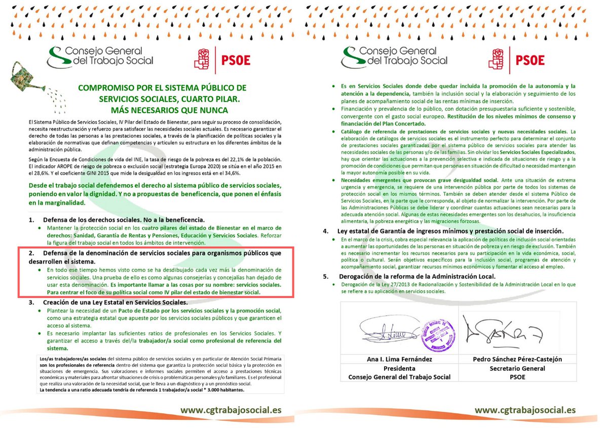 cgtrabajosocial's tweet photo. Reiteramos al próximo Ejecutivo nuestra petición histórica de dotar al Sistema Público de Servicios Sociales de identidad ministerial. Cuestión fundamental en la defensa de los derechos sociales a la que ya se comprometieron @PSOE y @ahorapodemos 

#ServiciosSocialesPorSuNombre https://t.co/1fZ5YtjFP9