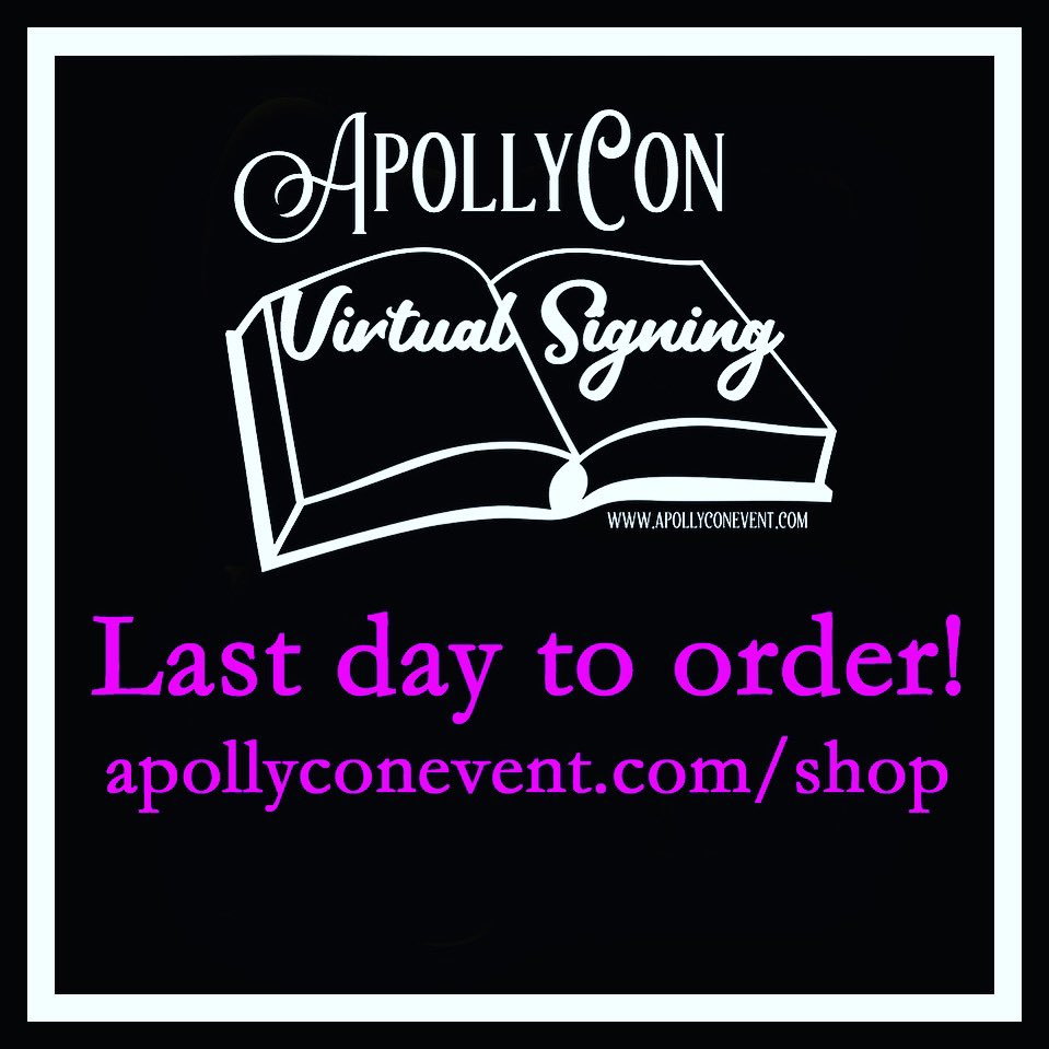 ApollyCon's tweet photo. Last day for virtual signing orders!!!! https://t.co/Vzuo1Qp9fq