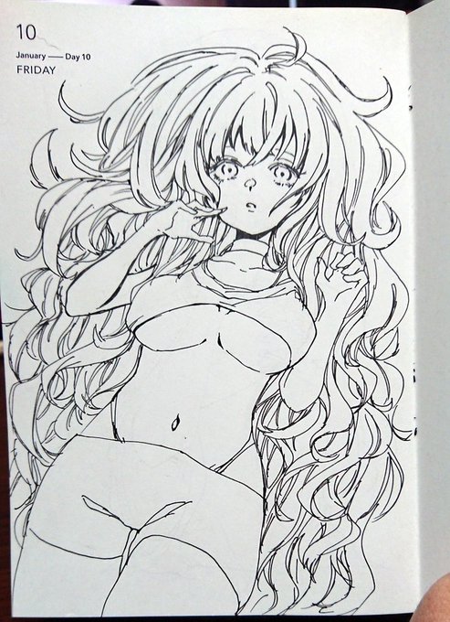 髪の毛が描きたかった
#mujidiary 