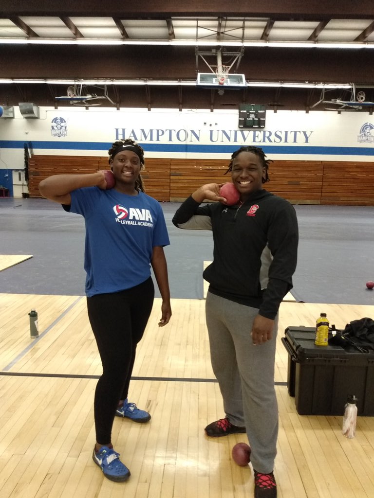 Great job by <a href="/DunbarDCSports/">Dunbar HS Athletics</a> Athletes DeMya and Tim for their wins last night at The DCIAA Track meet. They are not only the top shotputters in the <a href="/DciaaSports/">DCPS Athletics</a> but the <a href="/DCSAASports/">DC State Athletics</a> as well!  #EverydayAtDunbar